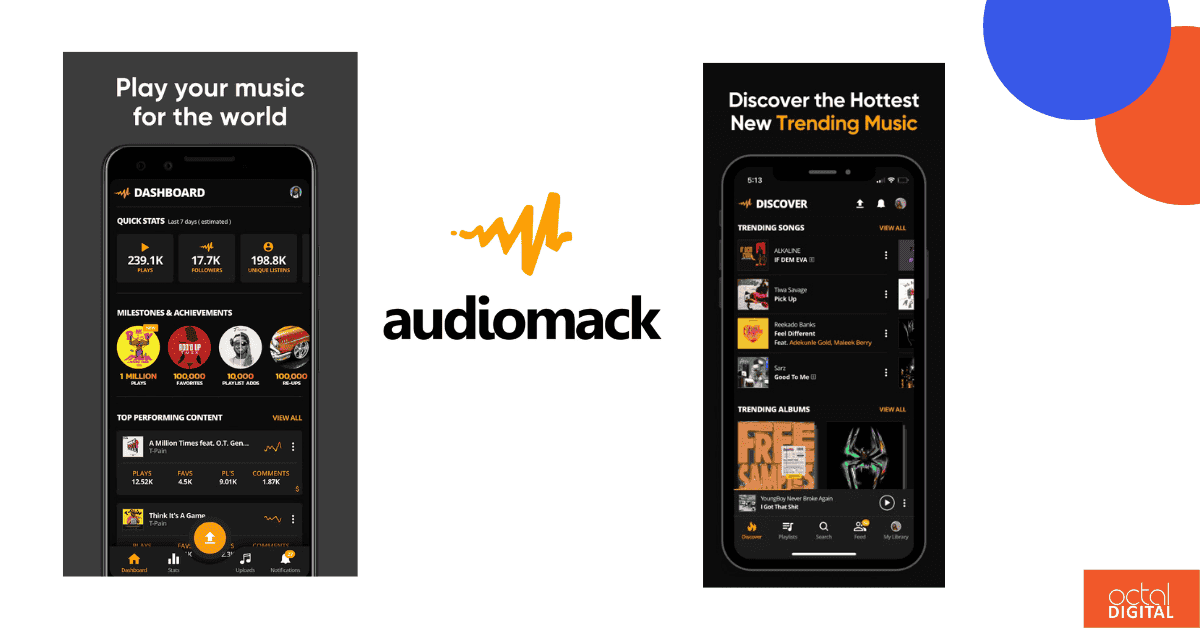 free offline music apps audiomack