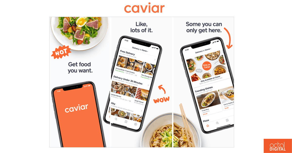 online food delivery apps caviar
