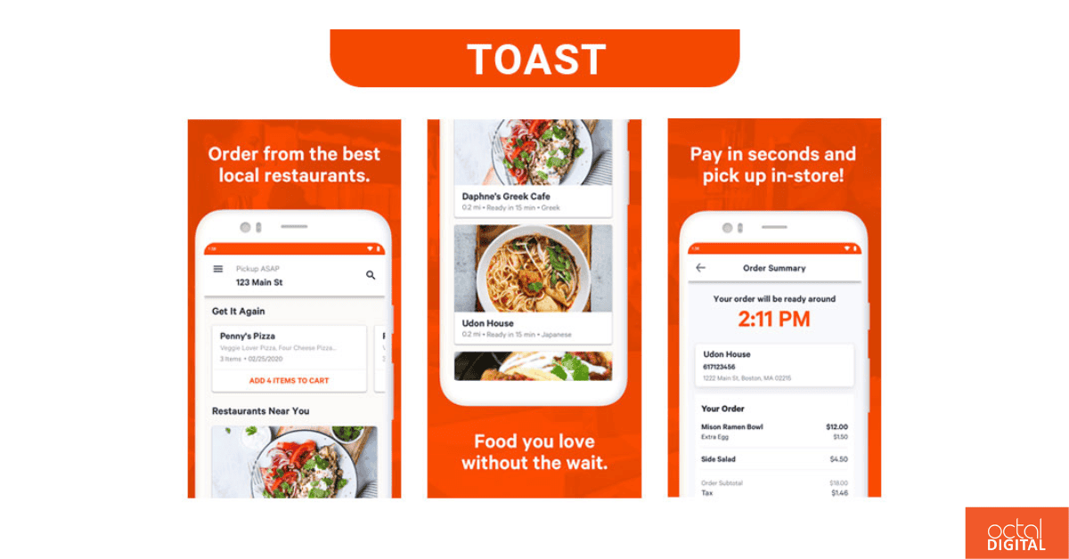 online food delivery apps toast