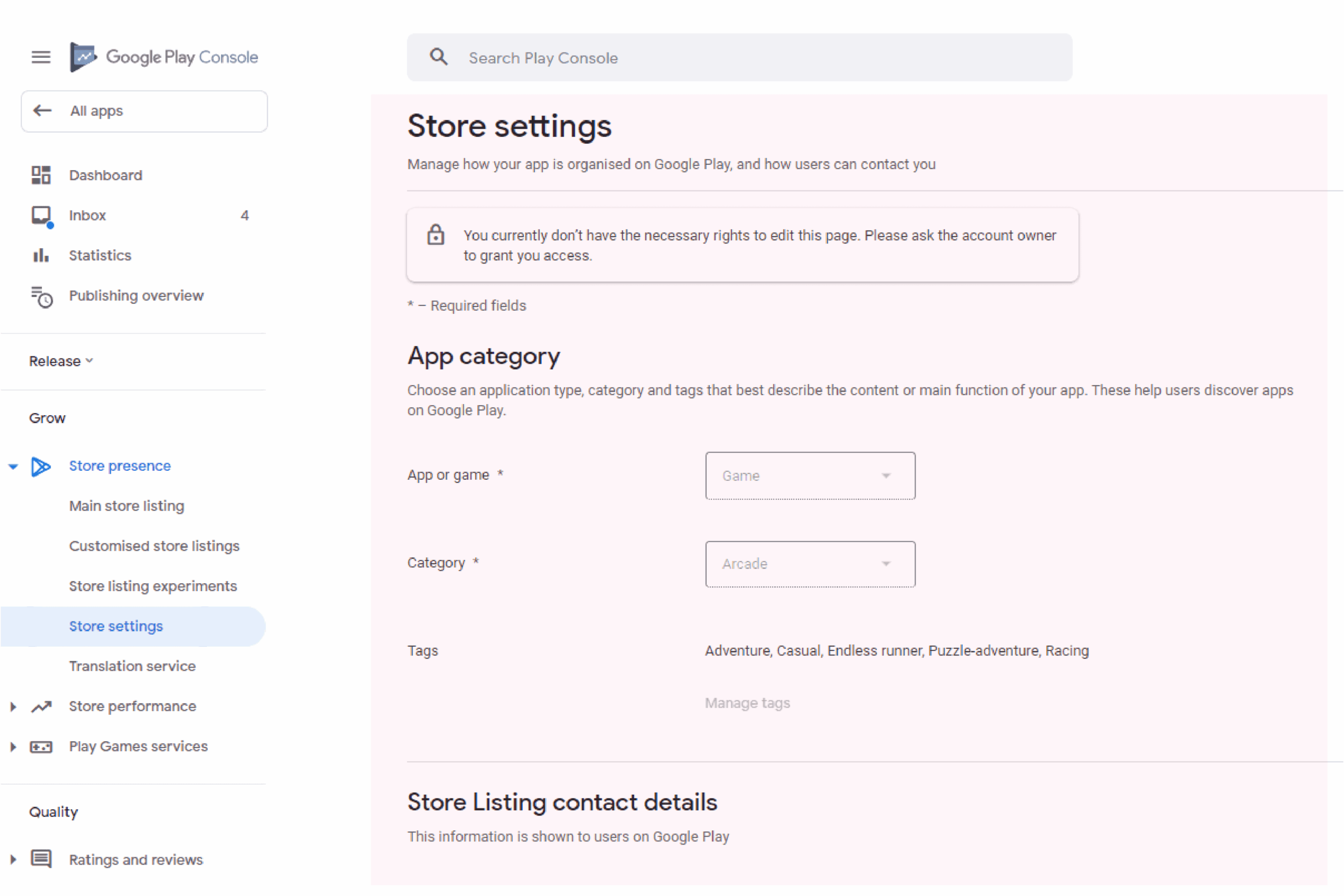 how to publish app to google play store - app store listing