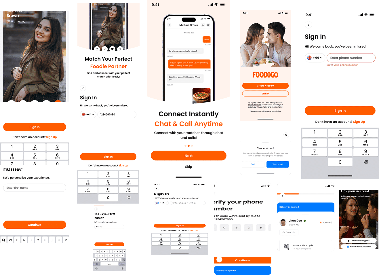 foodigo dating app design
